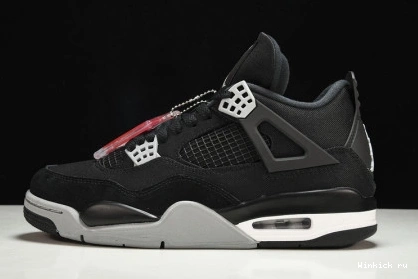 Canvas” 4 Jordan Air “Black 0919
